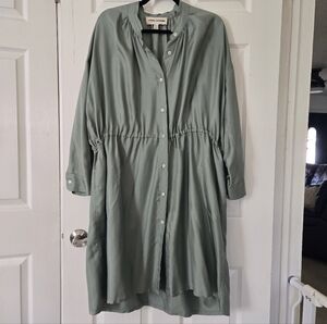 Caron Callahan Silk Shirt Dress